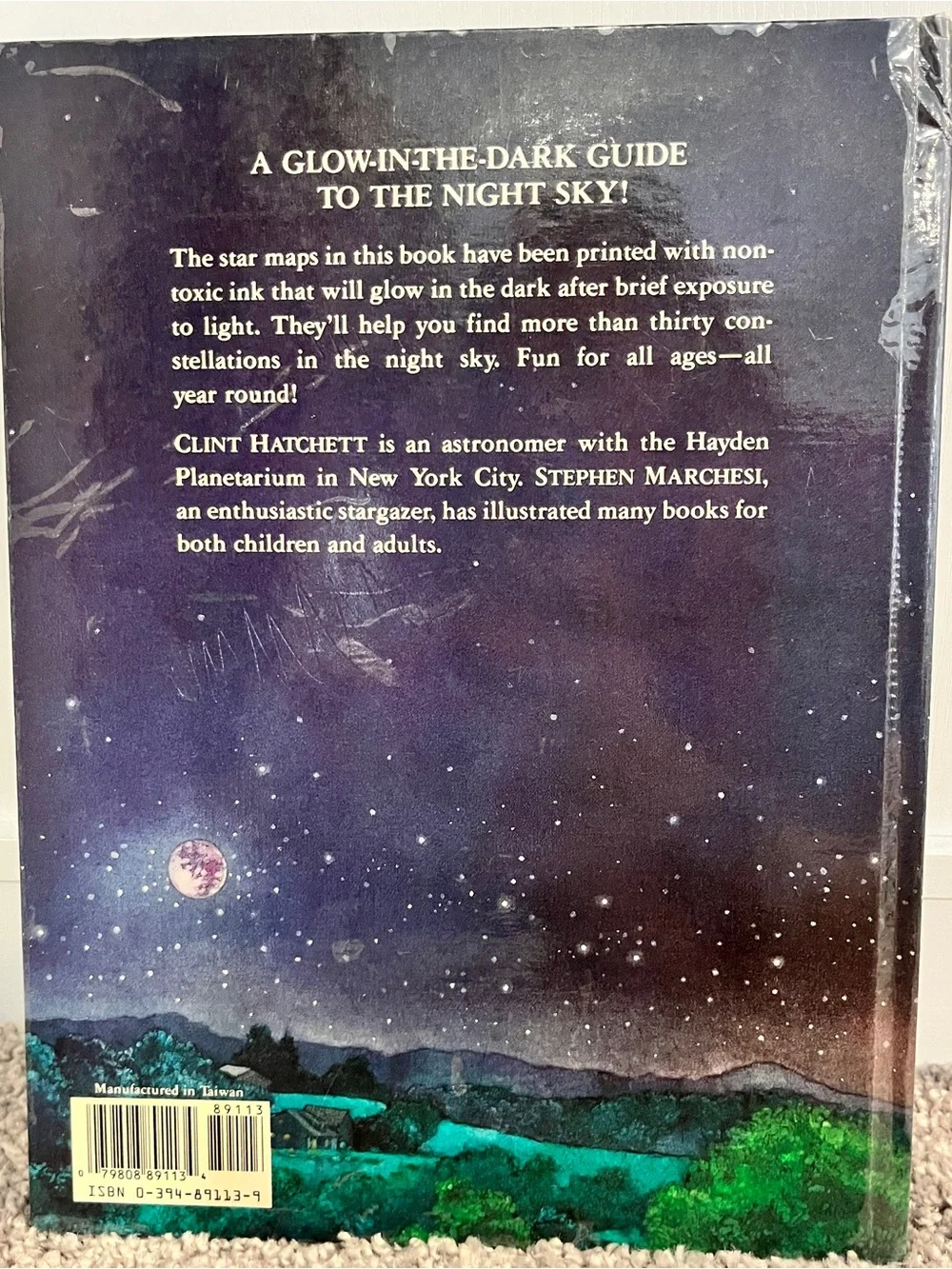 Vintage 1988 The Glow-in-the-Dark Night Sky Book Clint Hatchett Hardcover